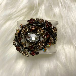 Peacock Feather Bronze Bracelet